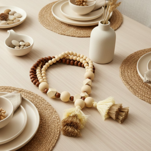 Colar Decorativo para Mesa Moderna com Design Natural