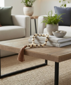 Colar Decorativo para Mesa com Tassel Fio de Algodão Artesanal