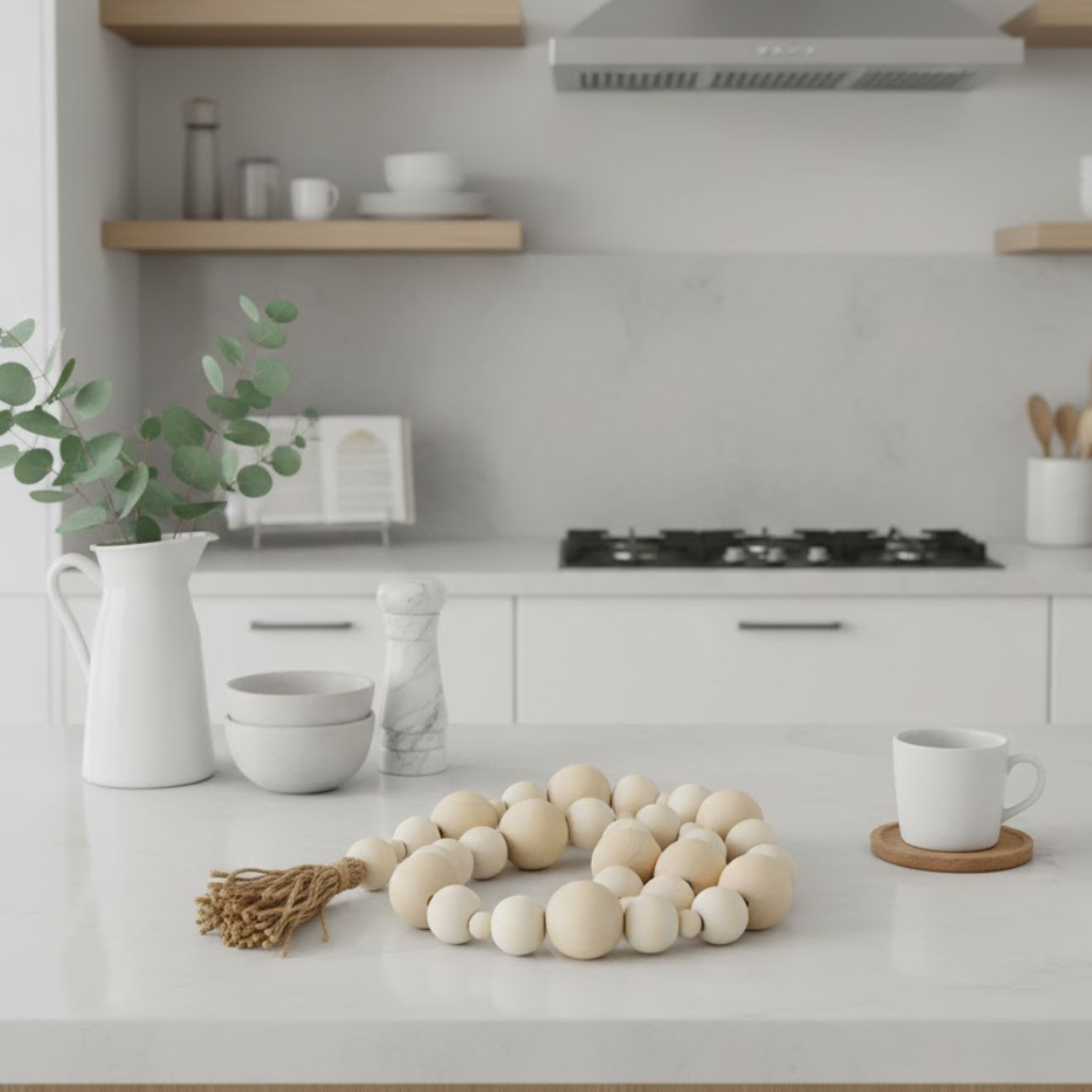 Colar de Mesa Decorativo em Madeira para Ambientes Modernos