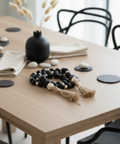Colar Decorativo para Mesa Posta em Madeira Natural