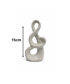Nota Musical estatua para decoração Brack White