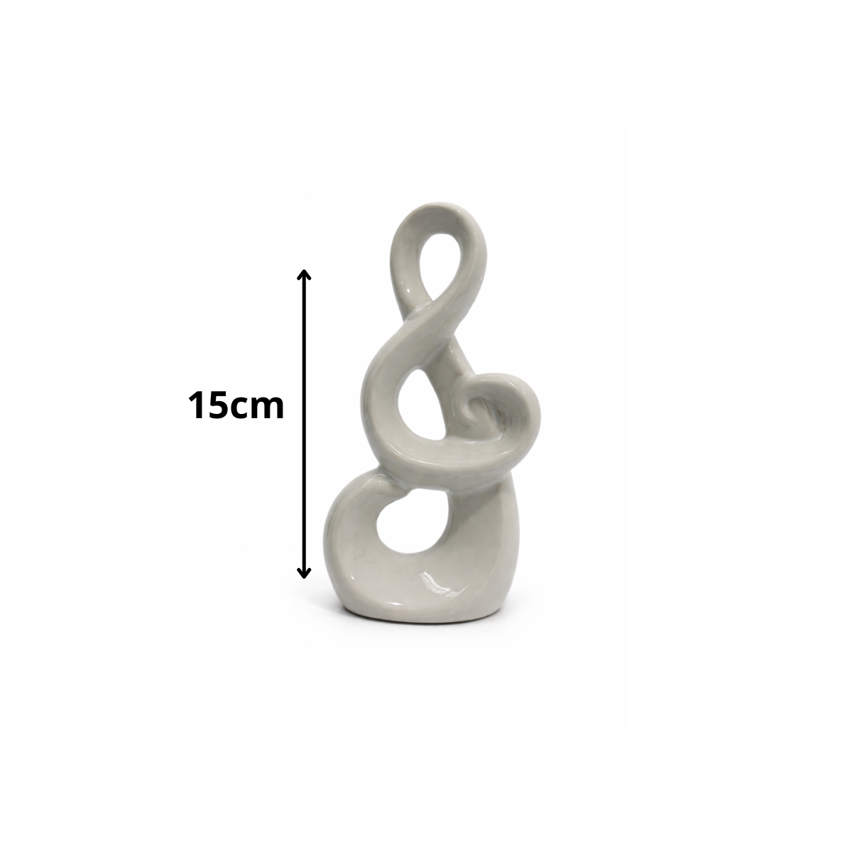 Nota Musical estatua para decoração Brack White