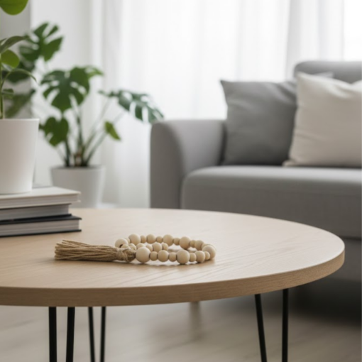 Colar Decorativo para Mesa feito em Madeira Clara Livon