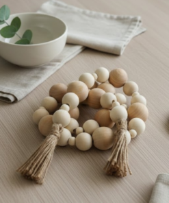 Colar de Mesa Decorativo em Madeira para Ambientes Modernos