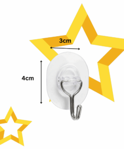 Gancho Adesivo de Plástico 6uni 5kgs Multiuso Transparente