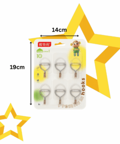 Gancho Adesivo Multiuso Metal 5,5kg Transparente