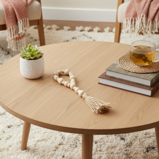 Colar Decorativo para Mesa feito em Madeira Clara Livon