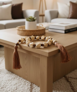 Colar Decorativo para Mesa com Tassel Fio de Algodão Artesanal
