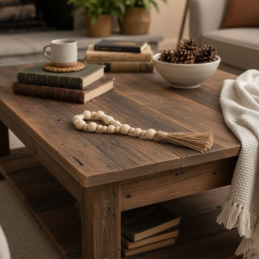 Colar Decorativo para Mesa feito em Madeira Clara Livon