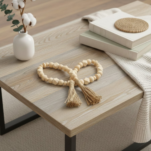 Colar Decorativo para Ambiente Moderno em Madeira Natural