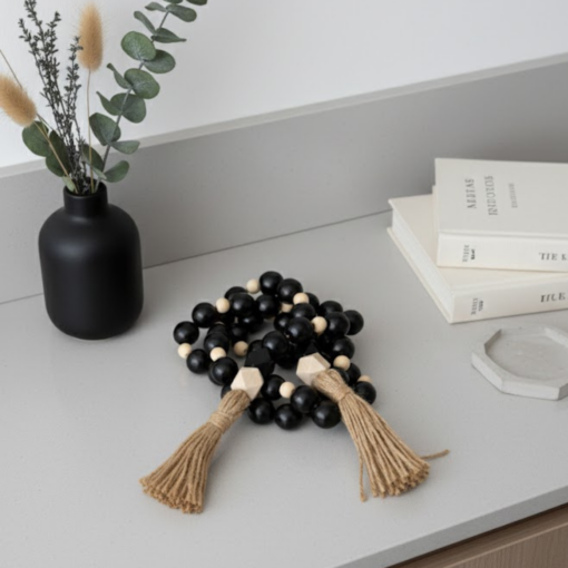 Colar Decorativo para Mesa Posta em Madeira Natural Livon