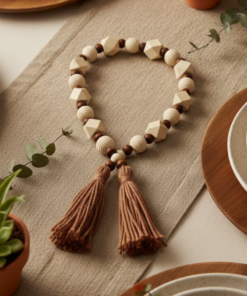 Colar Decorativo para Mesa com Tassel Fio de Algodão Artesanal