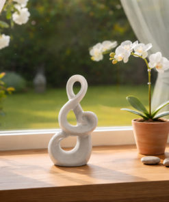 Nota Musical estatua para decoração Brack White