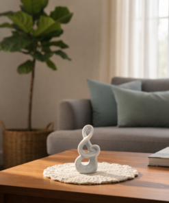 Nota Musical estatua para decoração Brack White