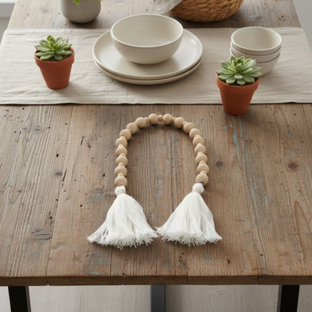Colar Decorativo boho para mesas com Design Artesanal