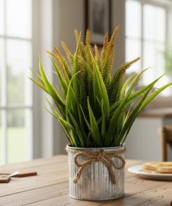 Arranjo de Planta Artificial Vaso em Ferro