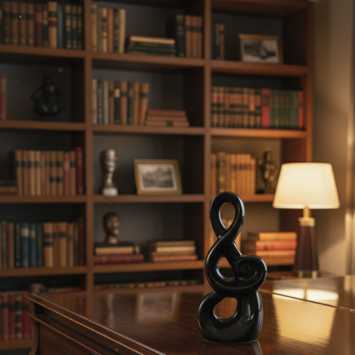 Nota Musical estatua para decoração Brack White