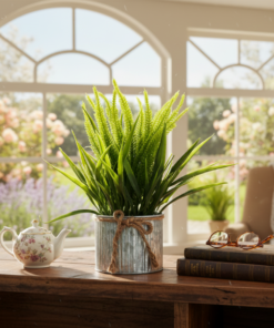 Arranjo de Planta Artificial Vaso em Ferro