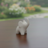 Mini Estatueta de elefante Black White