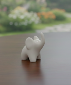 Mini Estatueta de Elefante Black White