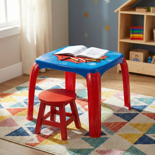 Mesa Infantil Decorada Teia Usual Plastic