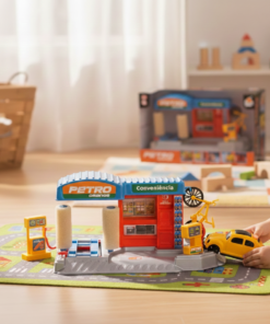posto de gasolina de brinquedo Petro Orange