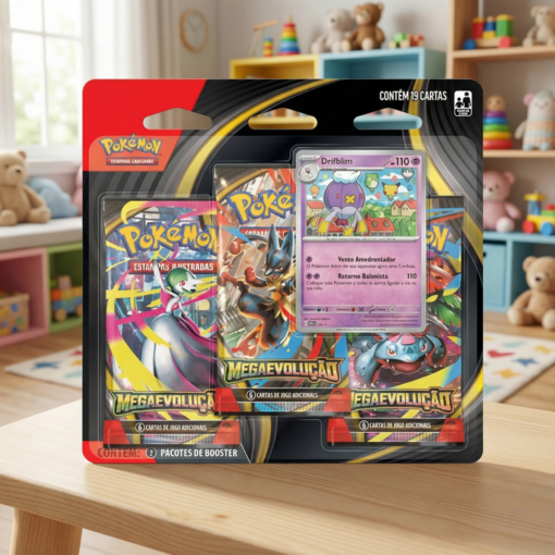 Kit Cartas Megaevolução TCG Blister Triplo Pokémon Copag