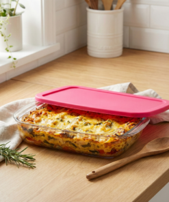 Lasanheira de Vidro com Tampa 4L