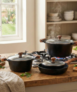 Jogo de Panelas Cerâmica 5 Peças Wood