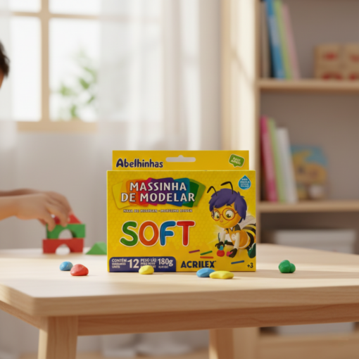 Massa de Modelar Soft 12 Cores Acrilex