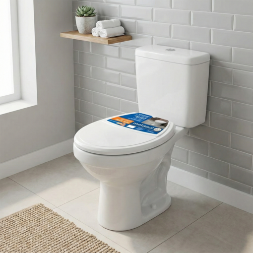 Assento Sanitário Almofadado Oval Slim Branco Universal