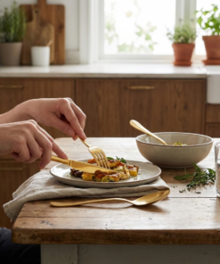 Faqueiro Positano Dourado 24 Peças Lyor