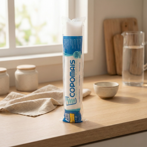 Copo Descartável 200ml Transparente Copomais