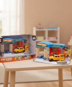 posto de gasolina de brinquedo Petro Orange