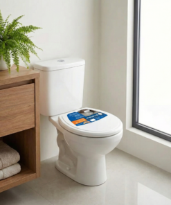 Assento Sanitário Almofadado Oval Slim Branco