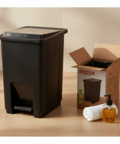 LIXEIRA C/ PEDAL PLASTICO SANREMO 15L