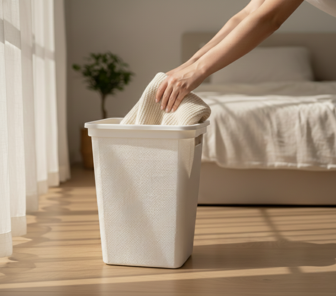 cesto de roupa 45 litros Cinza