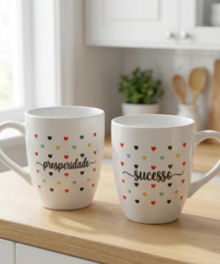 Caneca de Porcelana Decorada Western