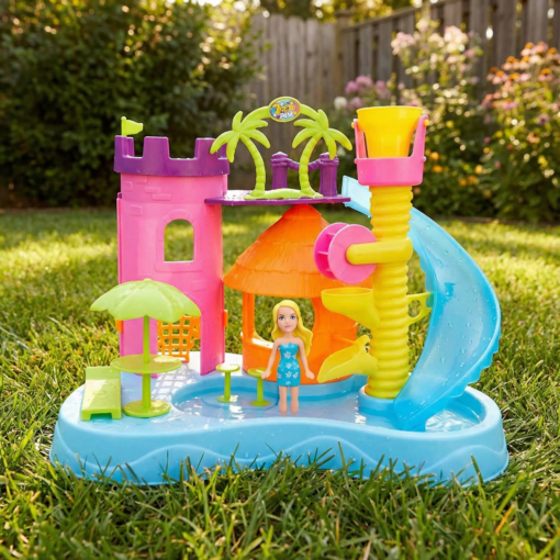 Parque Aquático Boneca Judy com Piscina e Boneca Samba Toys