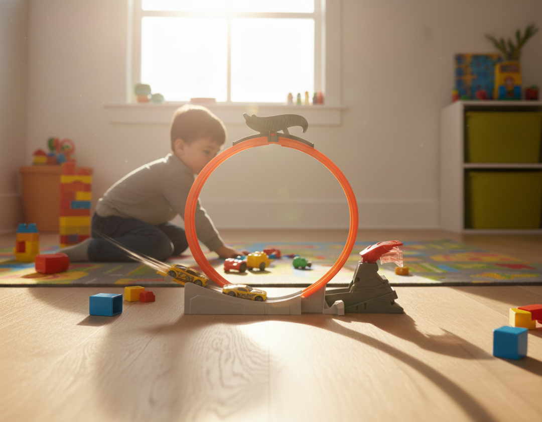 pista hot wheels acrobacias