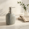 Porta Sabonete Líquido Cerâmica Granilite Bath Cinza 430ml Lyor
