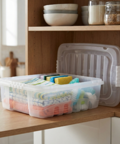 caixa organizadora transparente baixa 13L