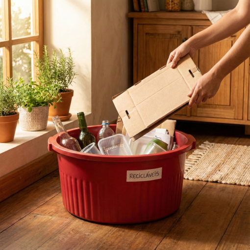 Bacia 40 Litros Plástica para Coleta Seletiva Arqplast
