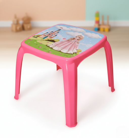 Mesa Infantil Decorada Rosa Princesas Usual Plastic