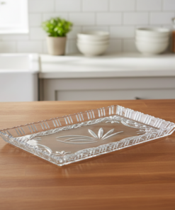 Travessa de Cristal Retangular Janine Lyor