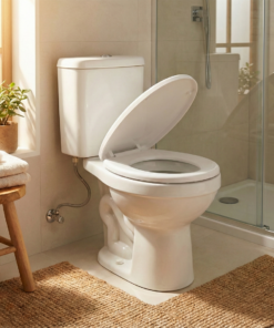 Assento Sanitário Almofadado Oval Slim Branco