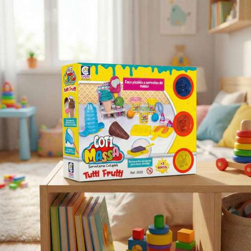 Brinquedo Coti Massa Tutti Frutti Sorveteria Cotiplás
