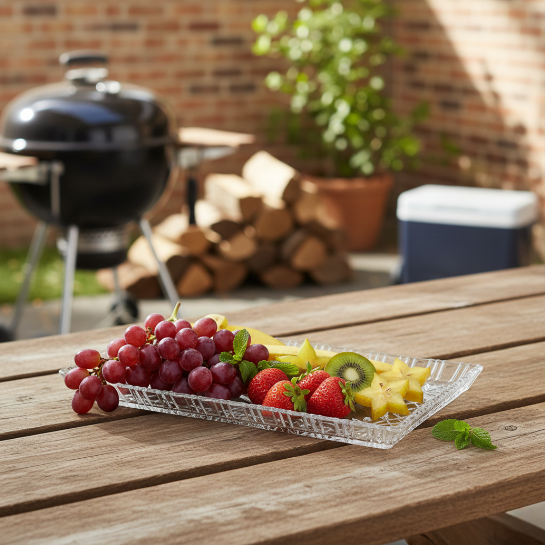 Travessa de Cristal Retangular Janine Lyor