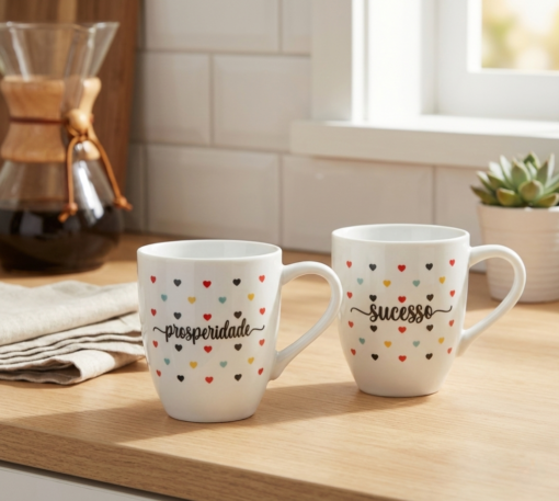 Caneca de Porcelana Decorada Western