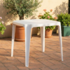Mesa Plástica Branca Quadrada Plastex Cabo Branco